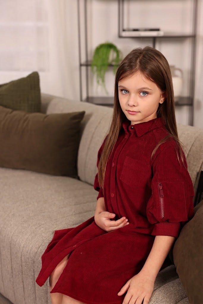 PUFF SLEEVE SHIRT DRESS