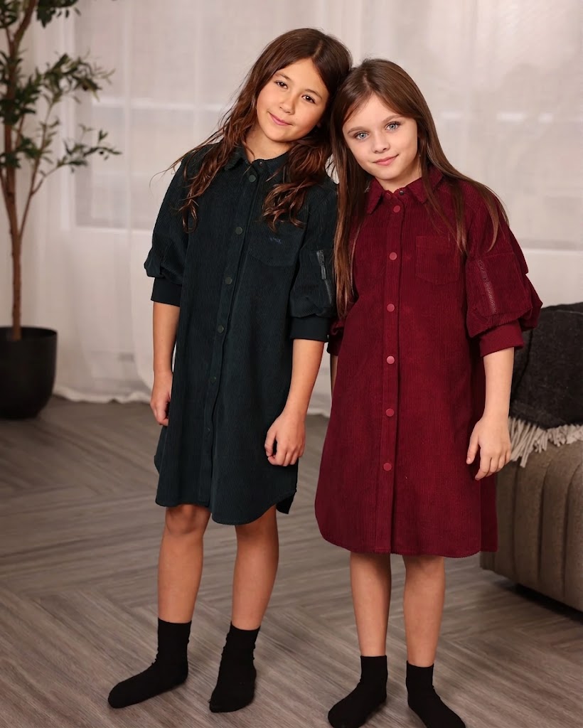 PUFF SLEEVE SHIRT DRESS